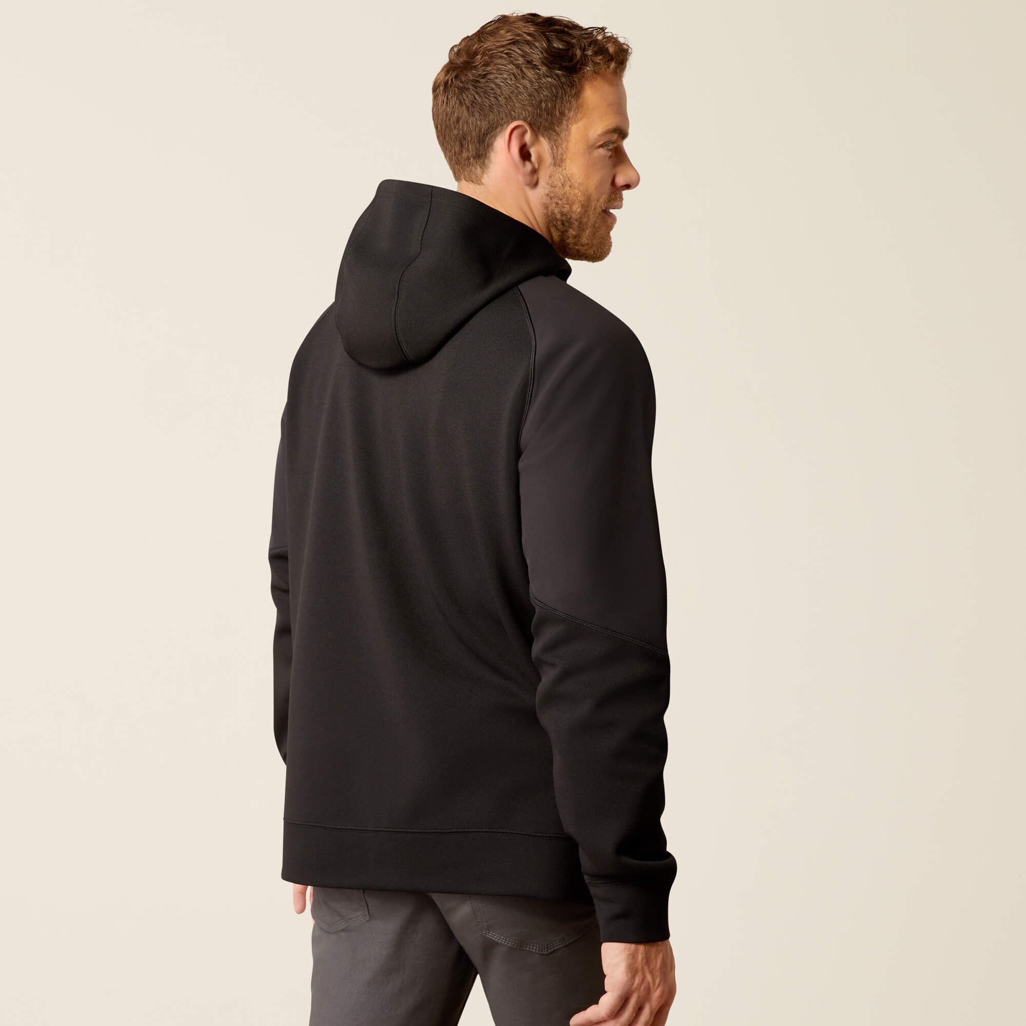 Rebar WorkTek Reinforced Full Zip Hoodie Men - BLACK