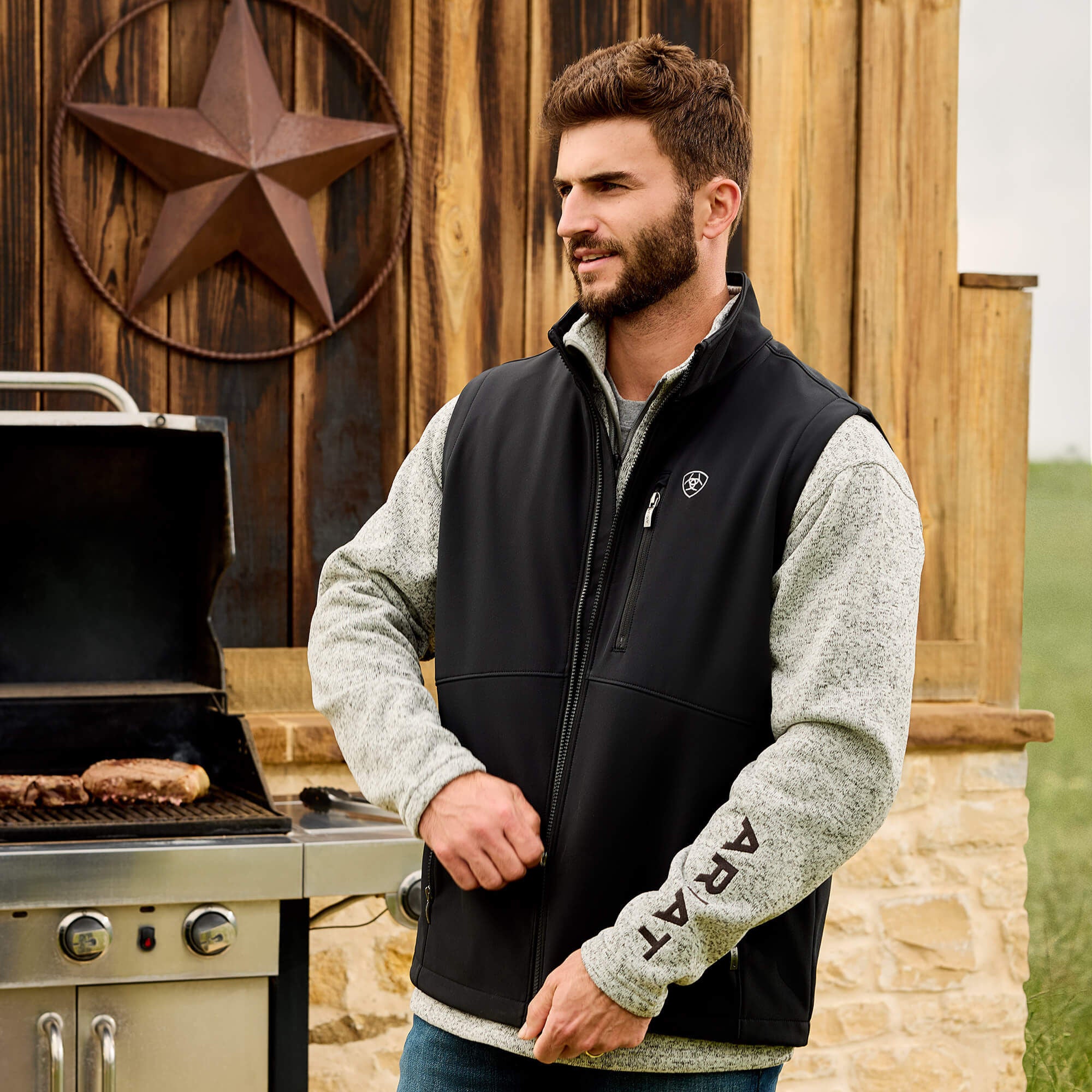 Logo Softshell Vest Men - BLACK