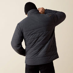 Rebar Valiant Stretch Canvas Water Resistant Insulated Jacket Men - CHARCOAL HEATHER