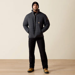 Rebar Valiant Stretch Canvas Water Resistant Insulated Jacket Men - CHARCOAL HEATHER