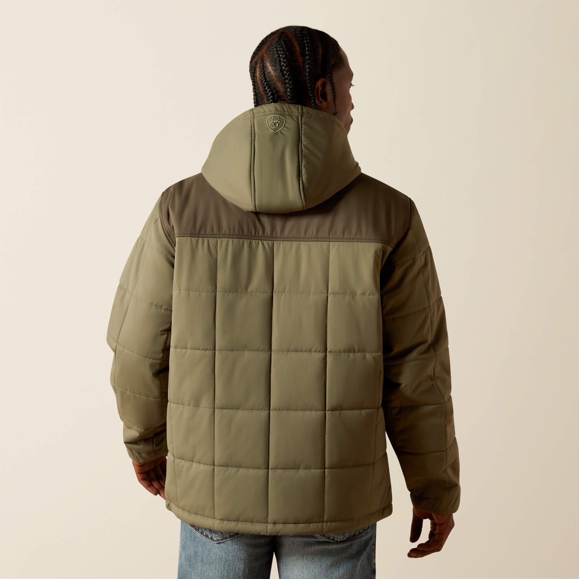 Crius Hooded Insulated Jacket Men - GREEN/DARK GREEN