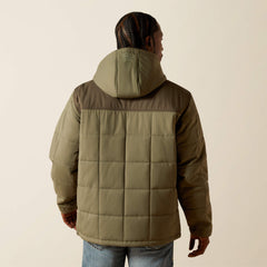Crius Hooded Insulated Jacket Men - GREEN/DARK GREEN