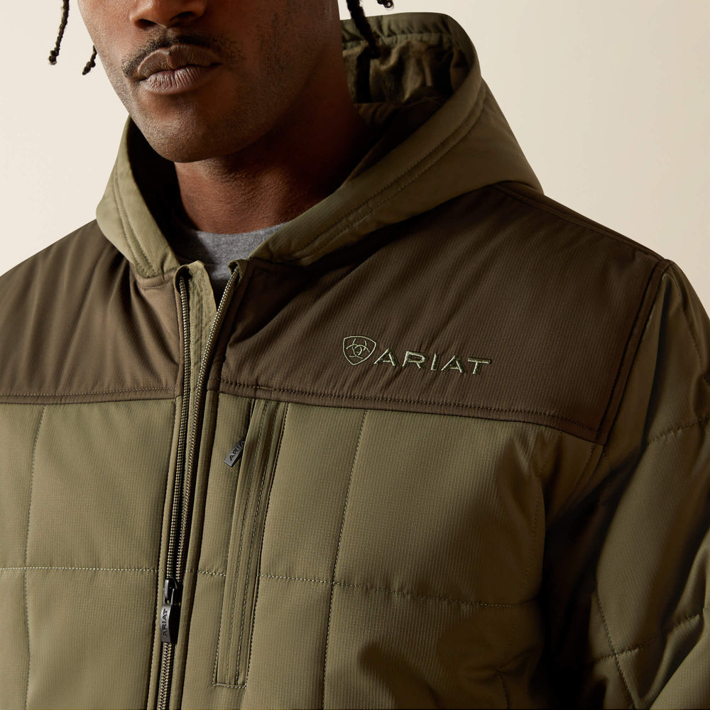 Crius Hooded Insulated Jacket Men - GREEN/DARK GREEN