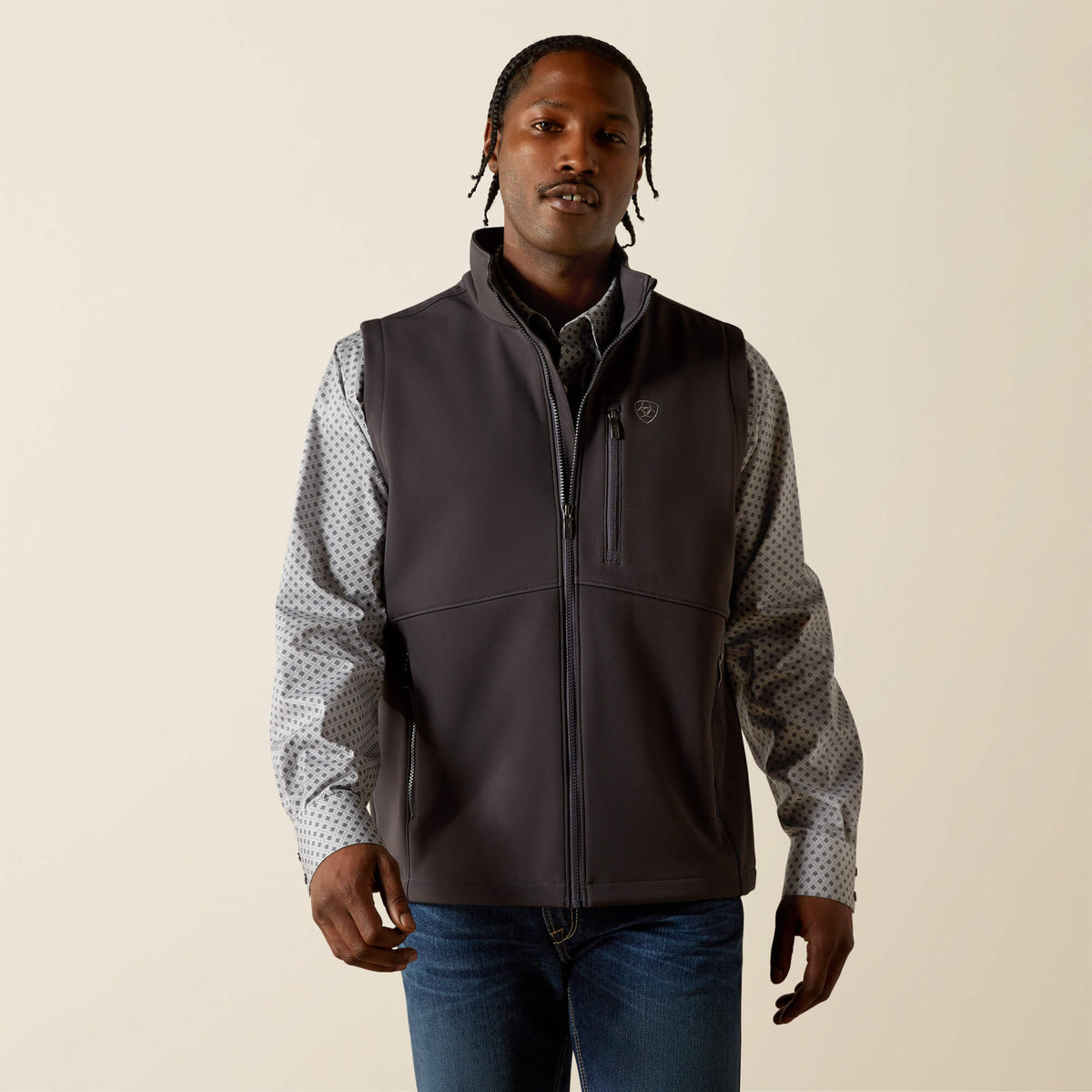 Logo Softshell Vest Men - PHANTOM