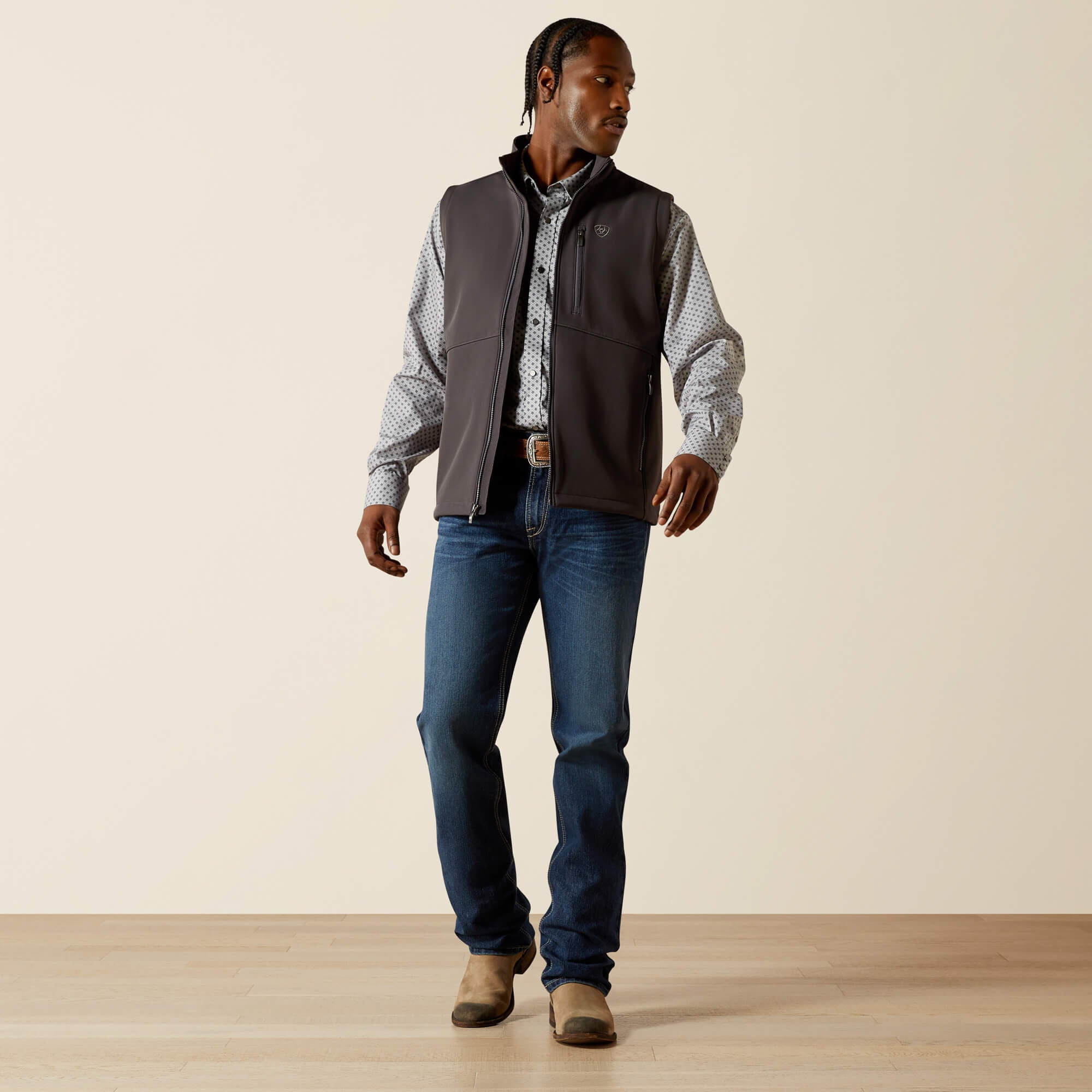 Logo Softshell Vest Men - PHANTOM