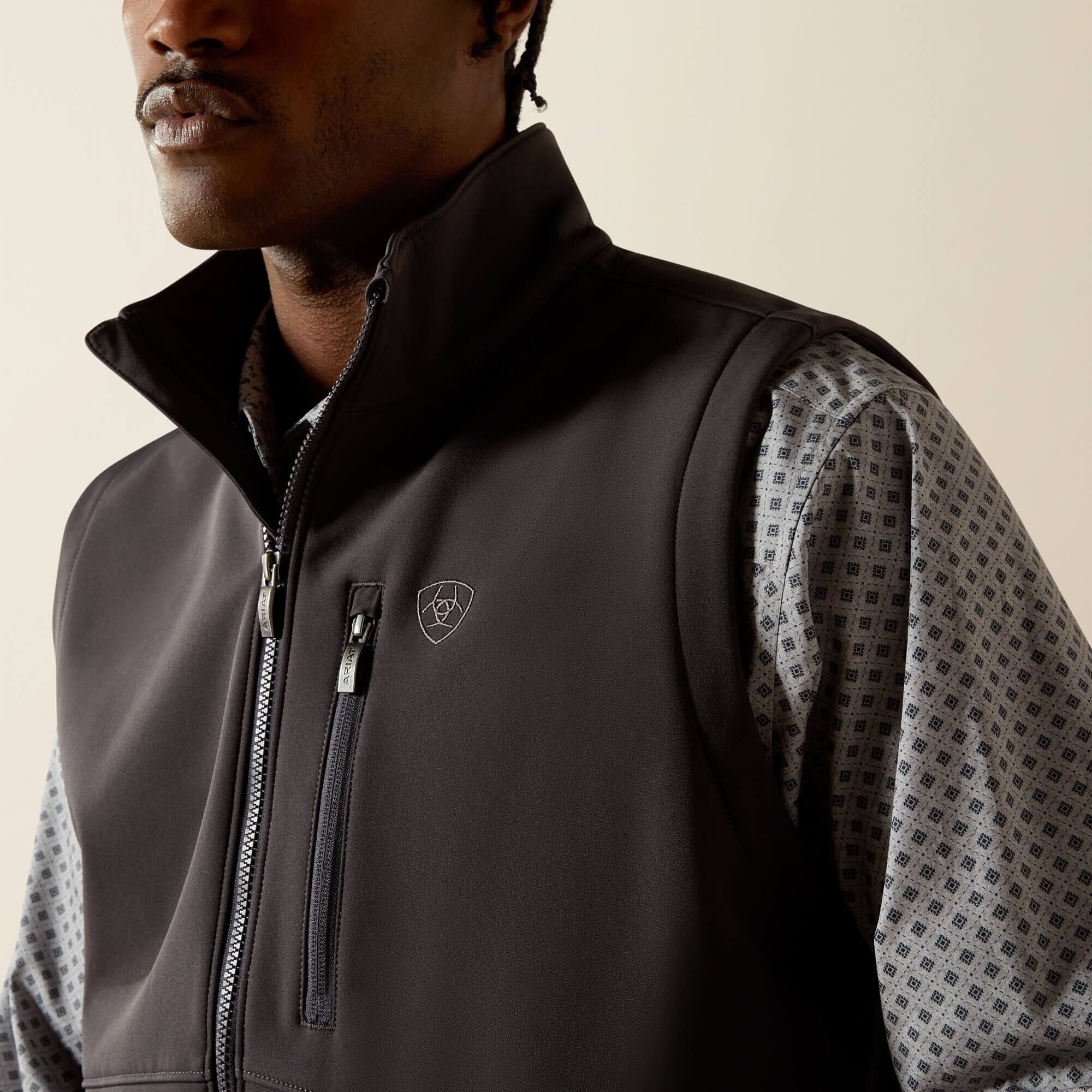 Logo Softshell Vest Men - PHANTOM