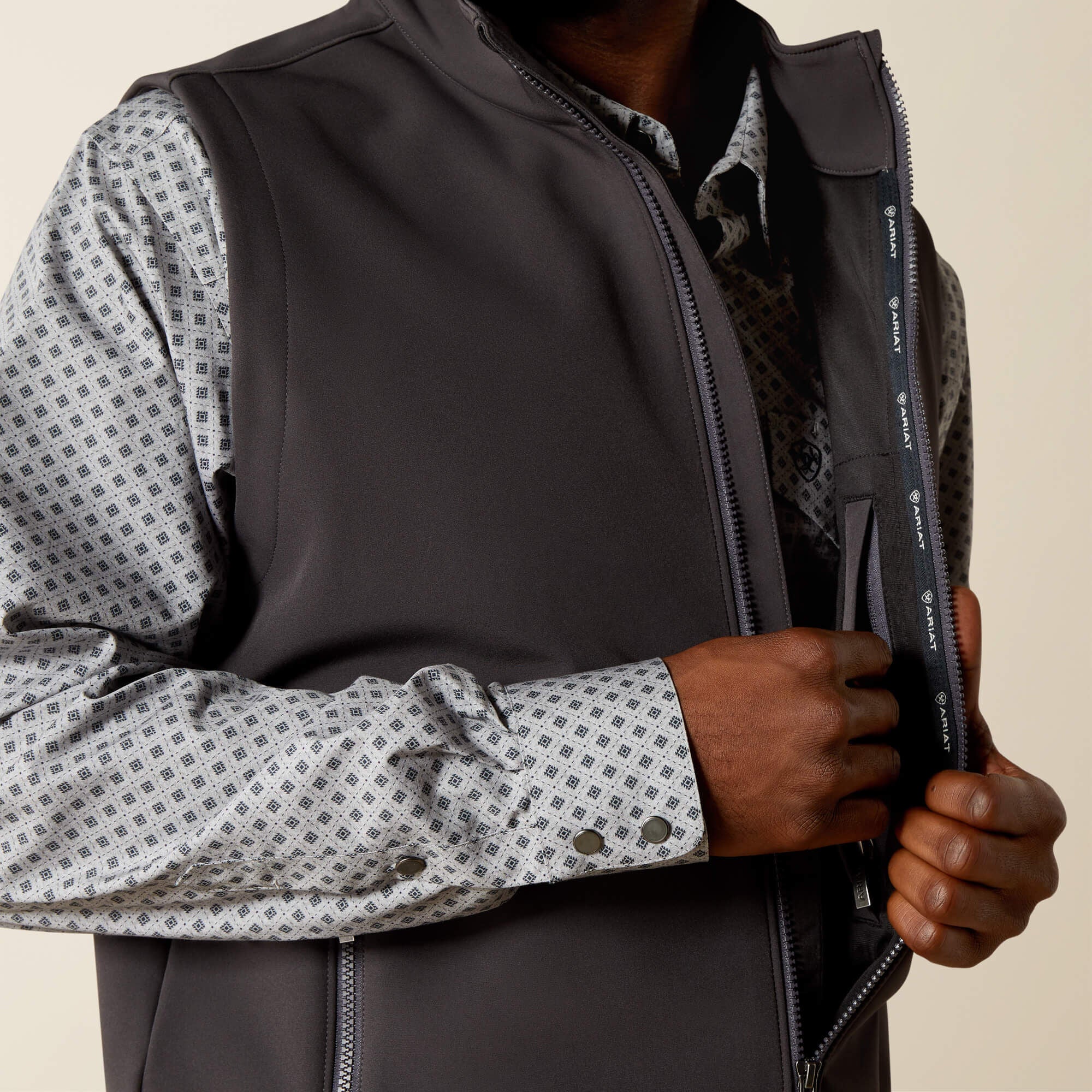 Logo Softshell Vest Men - PHANTOM