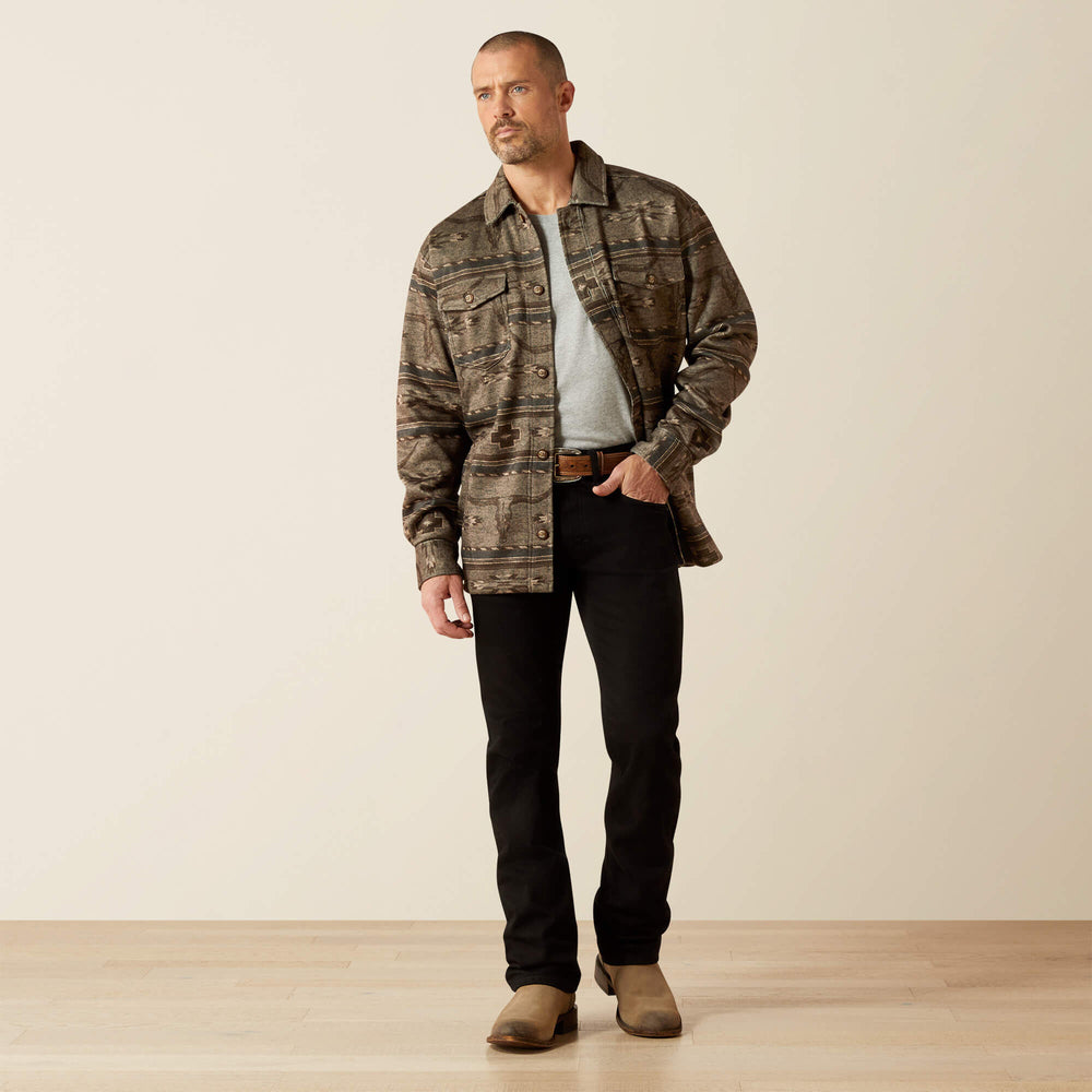 Caldwell Printed Shirt Jacket Men - BEIGE