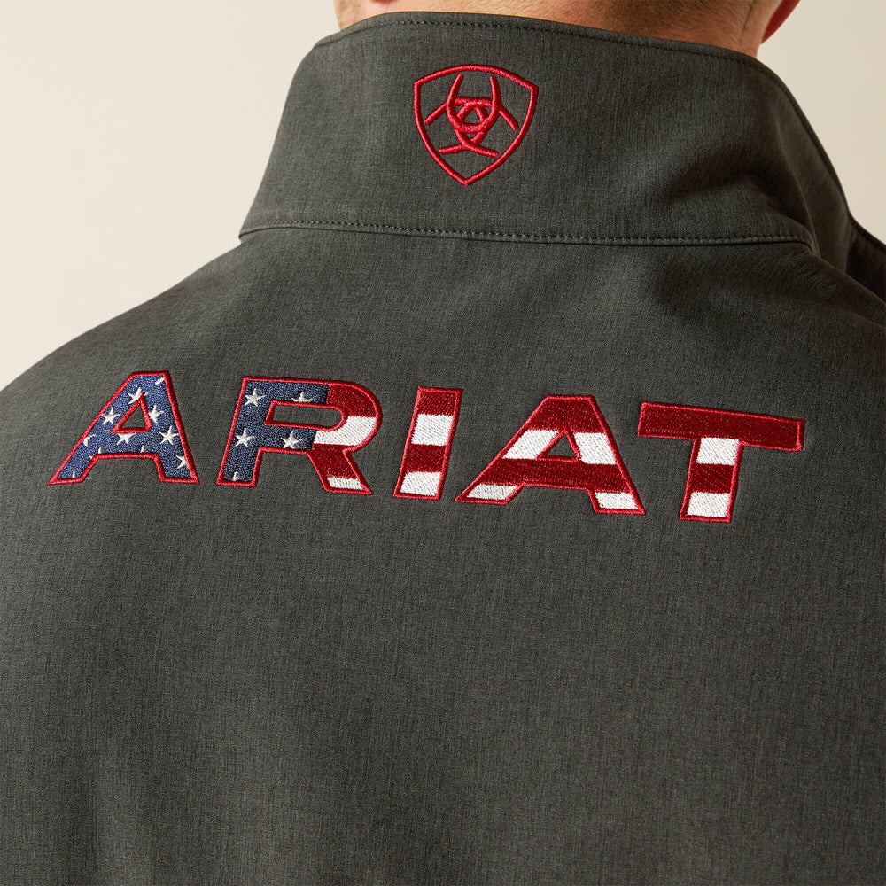 Logo Softshell Vest Men - CHARCOAL/AMERICANA