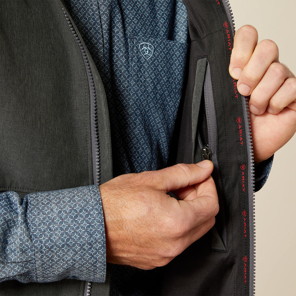 Logo Softshell Vest Men - CHARCOAL/AMERICANA