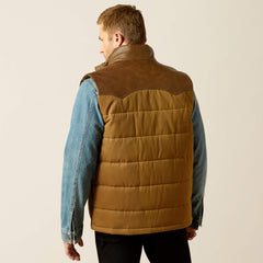 Western Quilted Vest Men - CUB KHAKI/BROWN