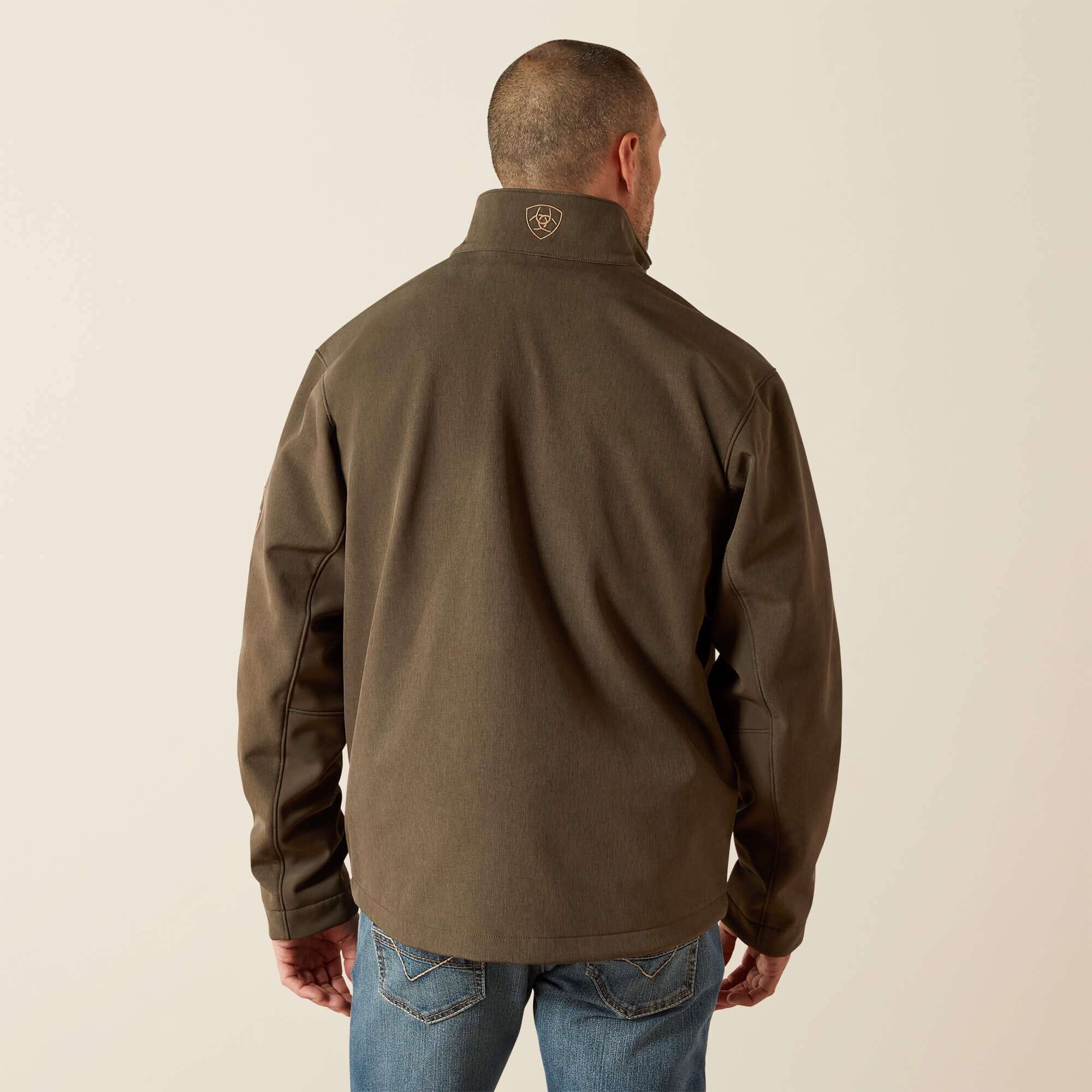 Logo Softshell Jacket Men - EARTH GREEN HEATHER
