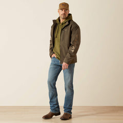 Logo Softshell Jacket Men - EARTH GREEN HEATHER