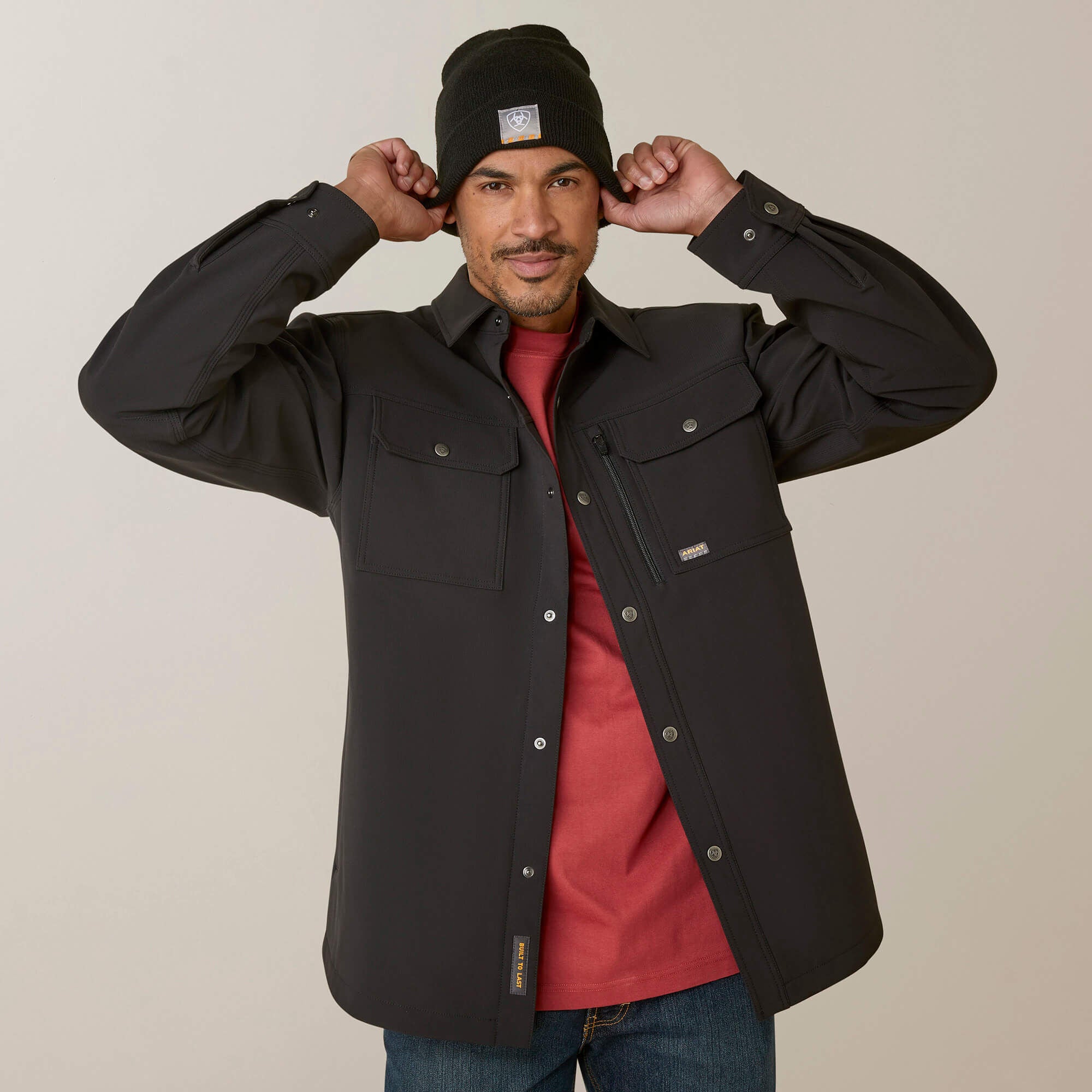 Rebar DuraStretch Utility Softshell Shirt Jacket Men - BLACK