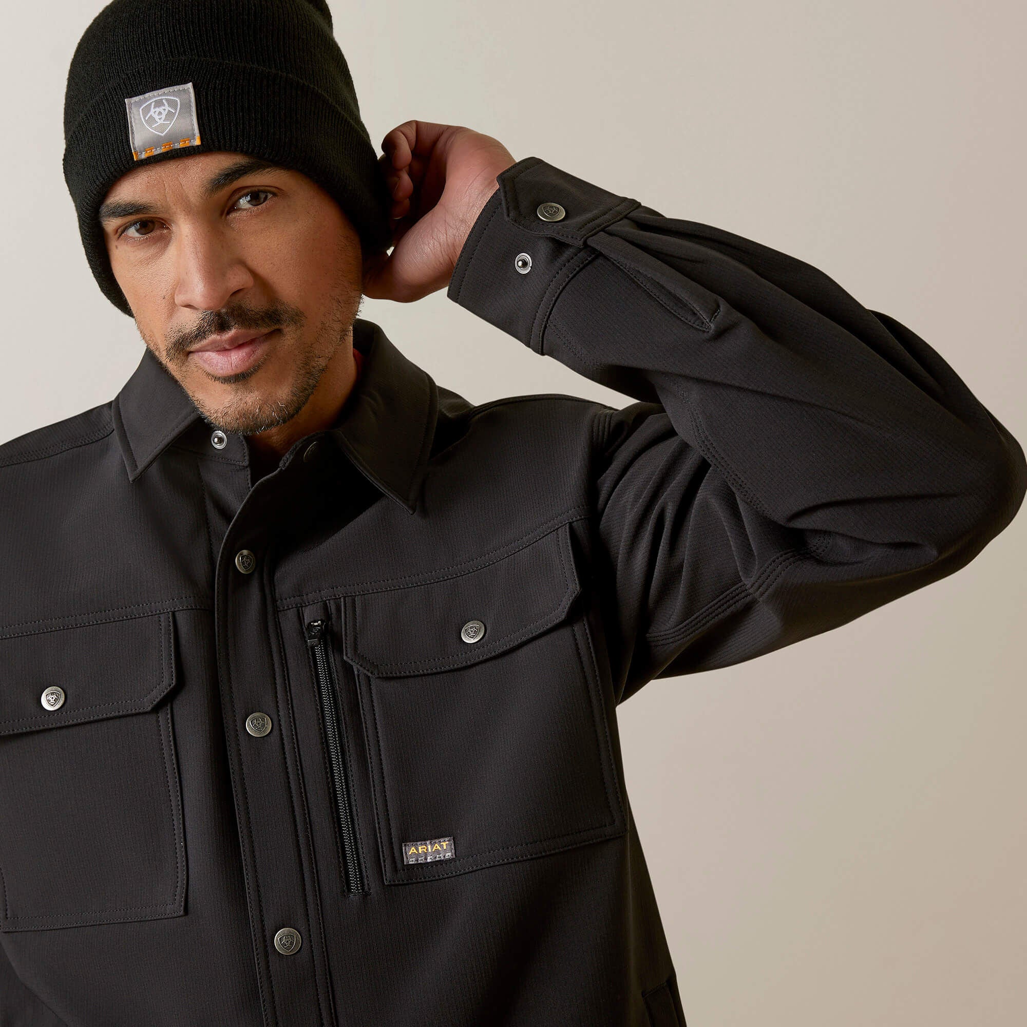 Rebar DuraStretch Utility Softshell Shirt Jacket Men - BLACK
