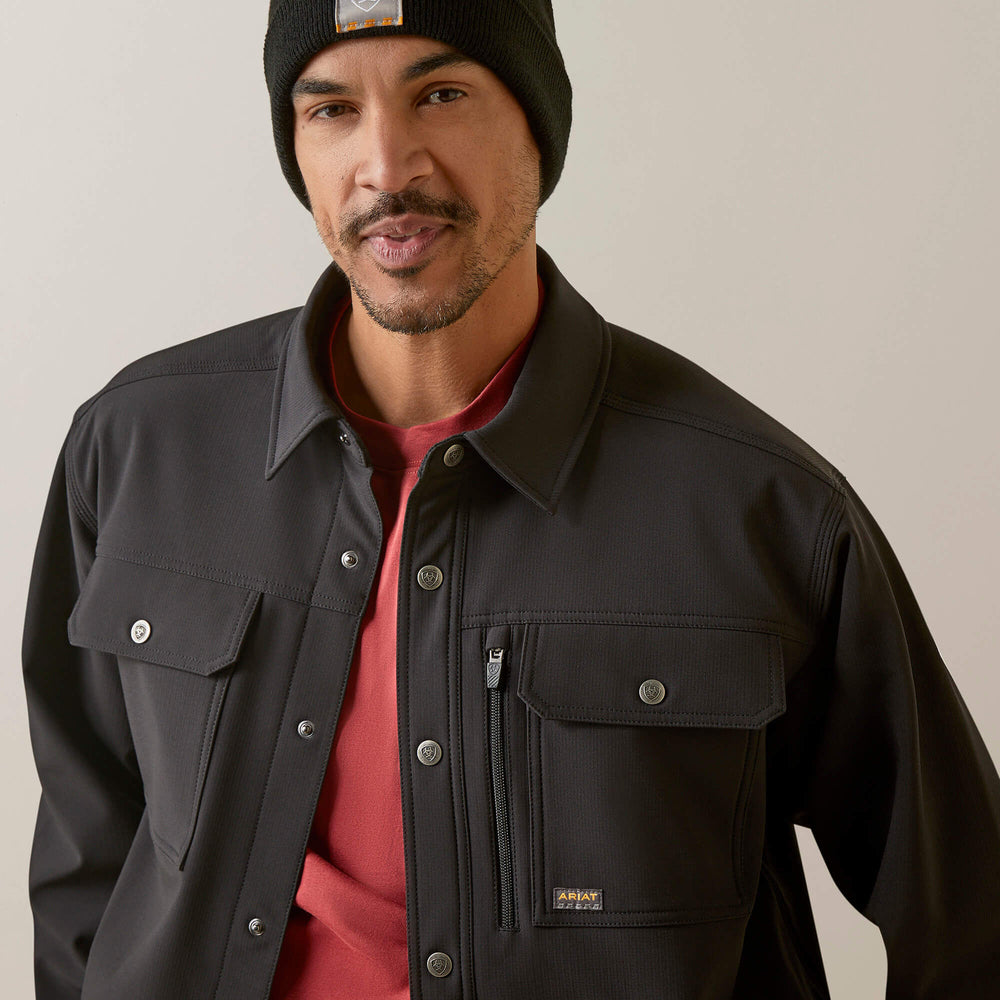 Rebar DuraStretch Utility Softshell Shirt Jacket Men - BLACK