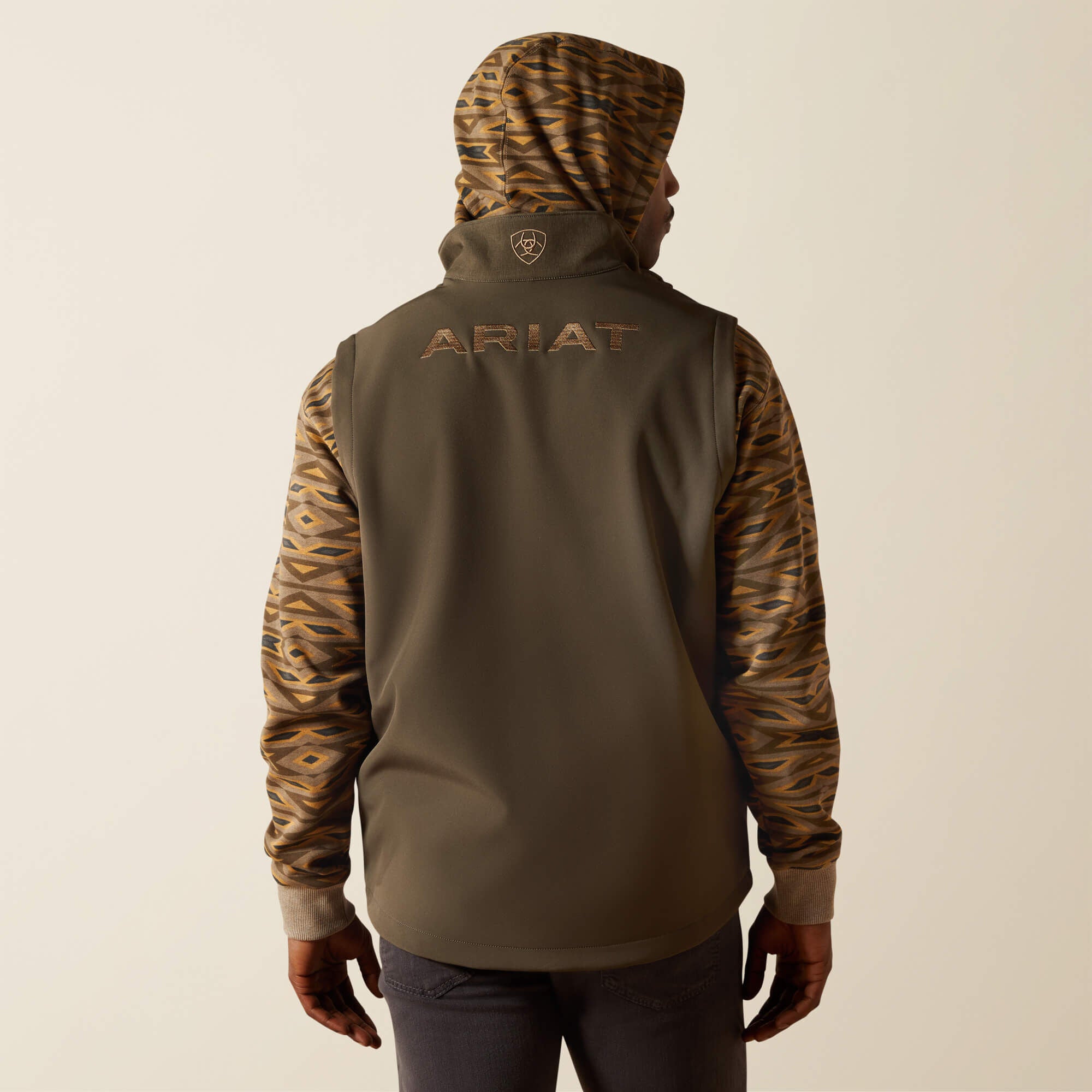 Logo Softshell Vest Men - DARK GREEN/DARK GREEN HEATHER