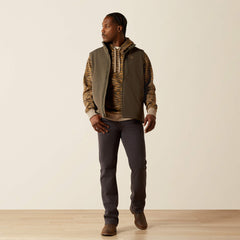 Logo Softshell Vest Men - DARK GREEN/DARK GREEN HEATHER