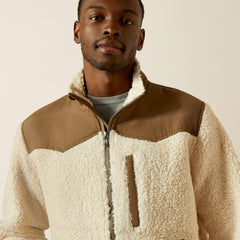 Western Sherpa Jacket Men - WHITE PEPPER