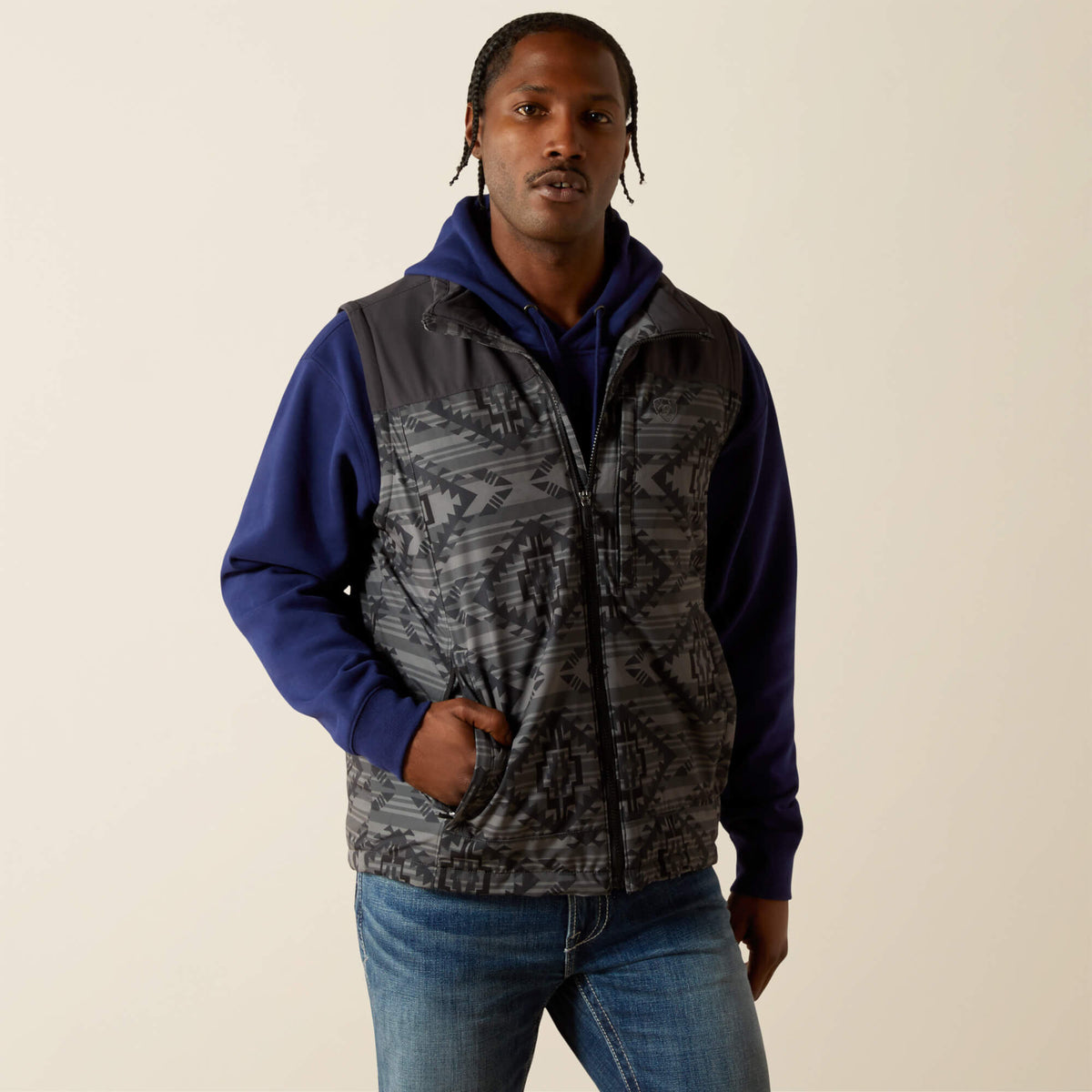 Pioneer Stretchshell Vest Men - CHARCOAL/GREY SOUTHWEST