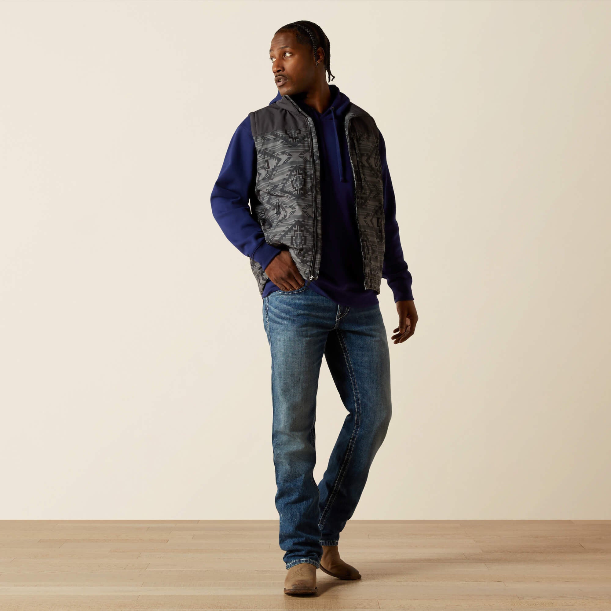 Pioneer Stretchshell Vest Men - CHARCOAL/GREY SOUTHWEST