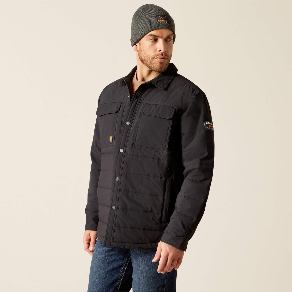 Rebar Cordura Ripstop Insulated Shirt Jacket Men - BLACK