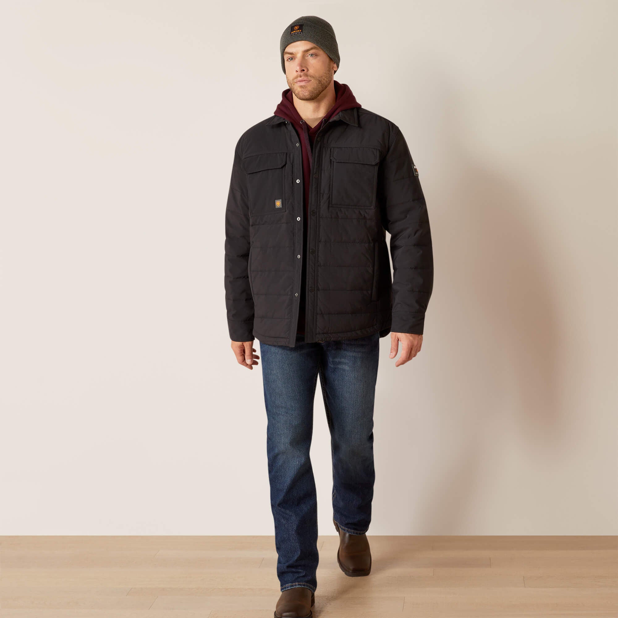 Rebar Cordura Ripstop Insulated Shirt Jacket Men - BLACK