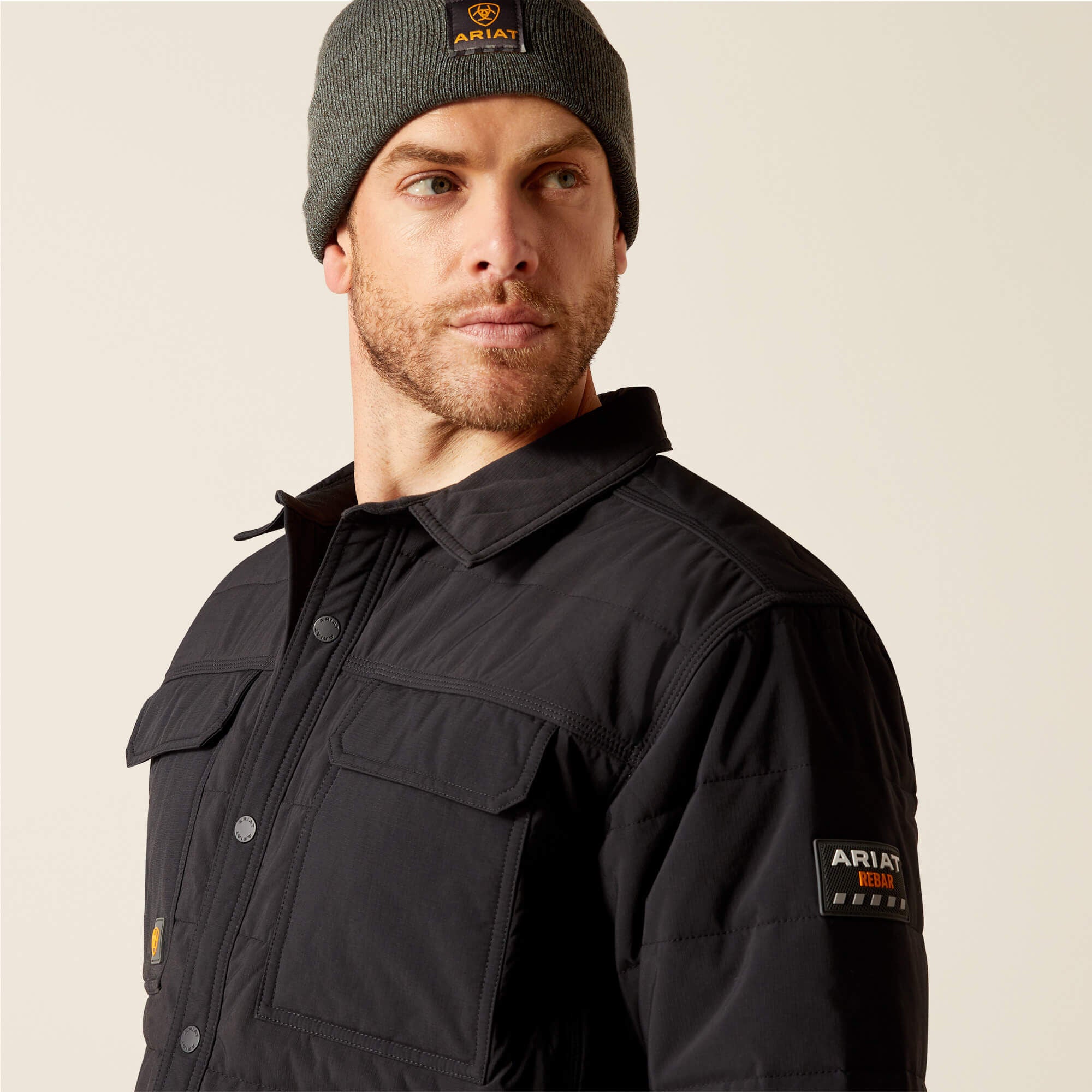 Rebar Cordura Ripstop Insulated Shirt Jacket Men - BLACK