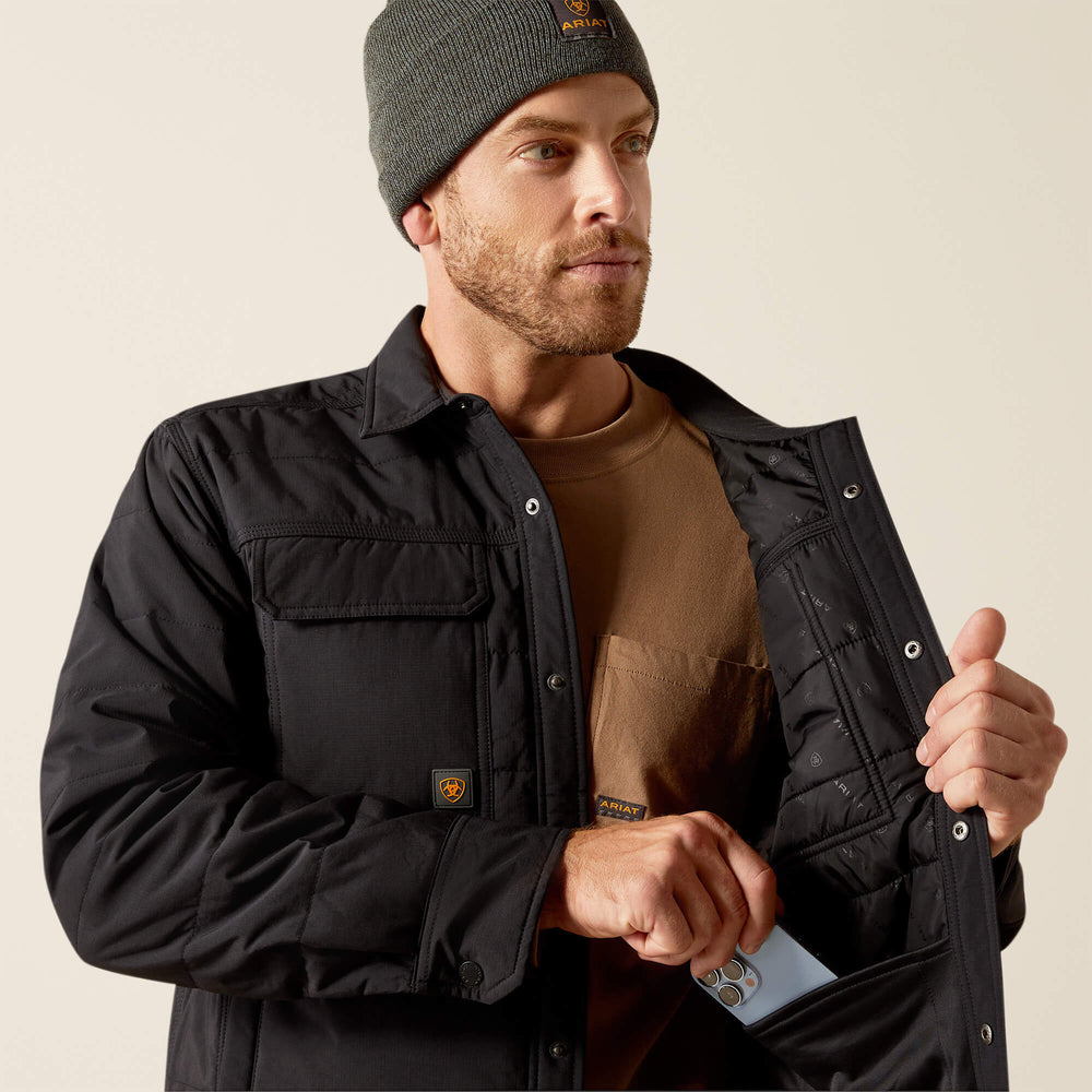 Rebar Cordura Ripstop Insulated Shirt Jacket Men - BLACK