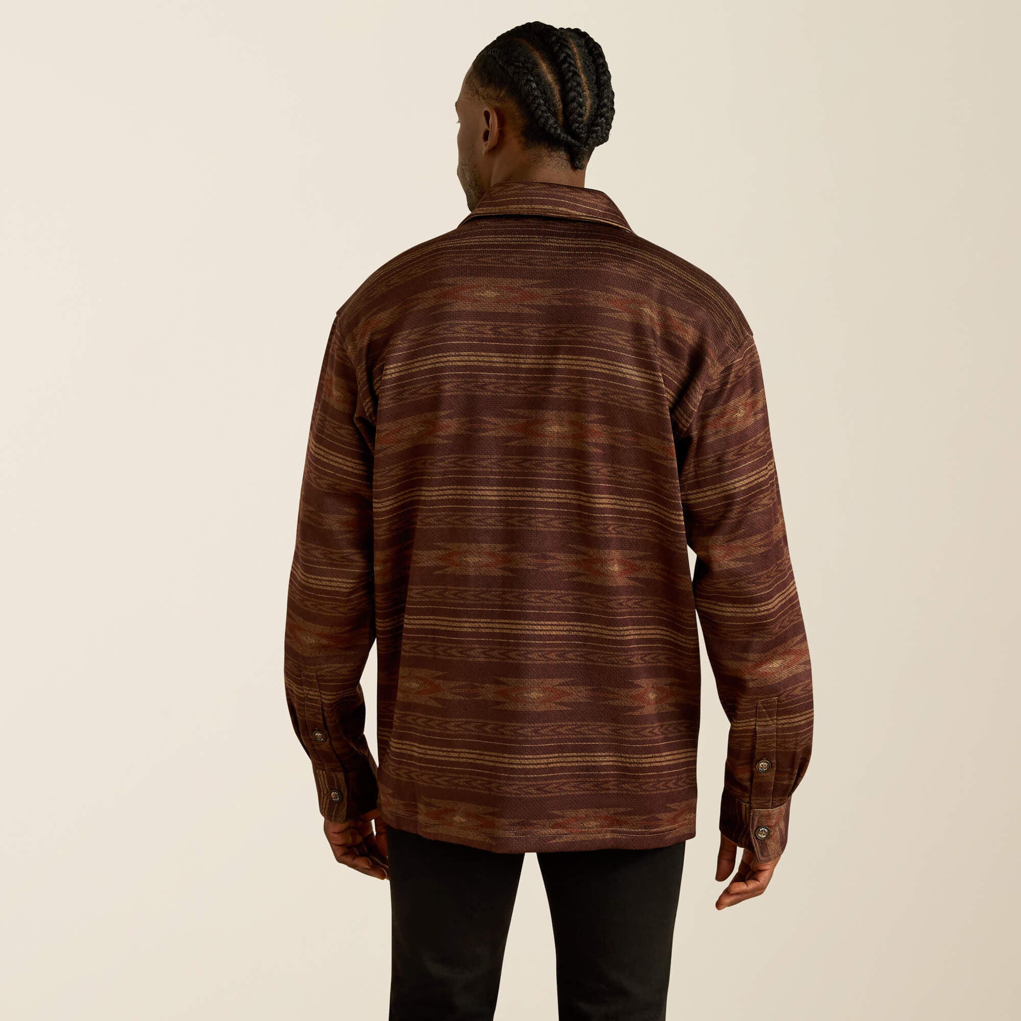 Caldwell Printed Shirt Jacket Men - MAROON