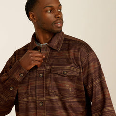 Caldwell Printed Shirt Jacket Men - MAROON
