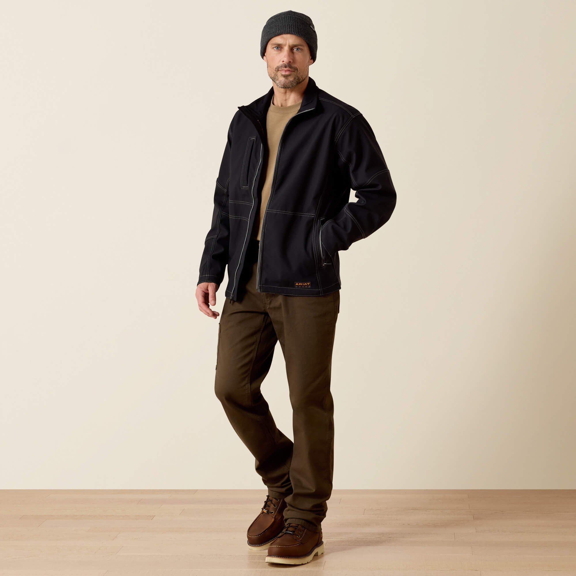 Rebar Stretch Canvas Softshell Jacket Men - BLACK