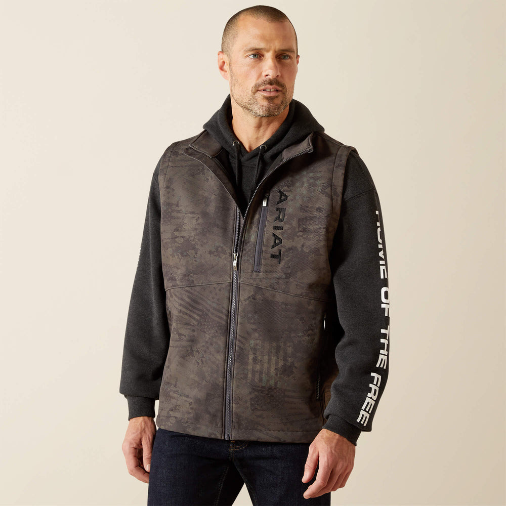 Patriot Flag Softshell Vest Men - PHANTOM