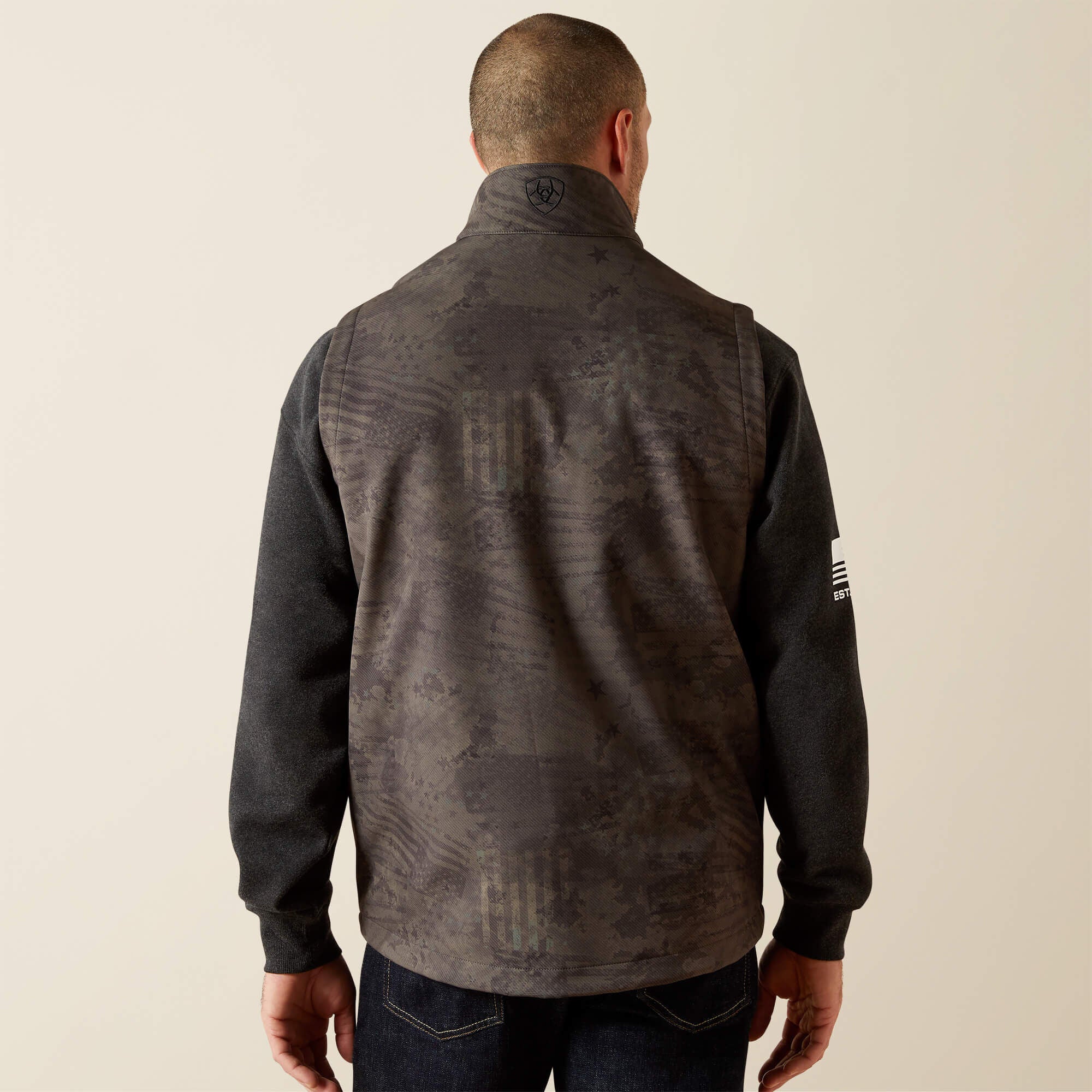 Patriot Flag Softshell Vest Men - PHANTOM