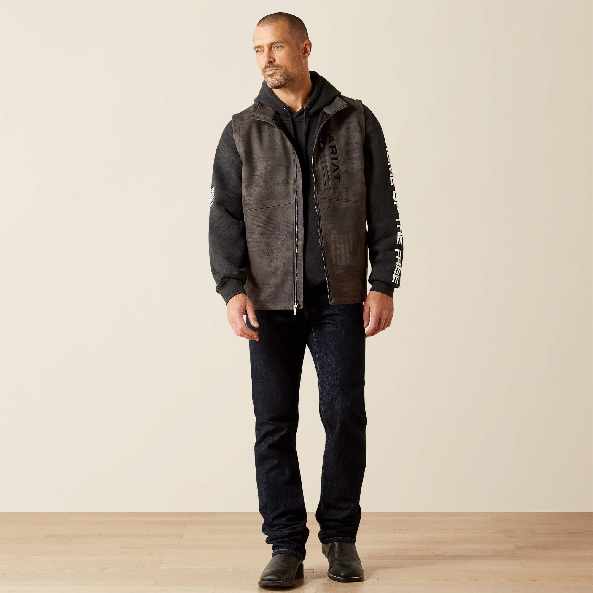 Patriot Flag Softshell Vest Men - PHANTOM
