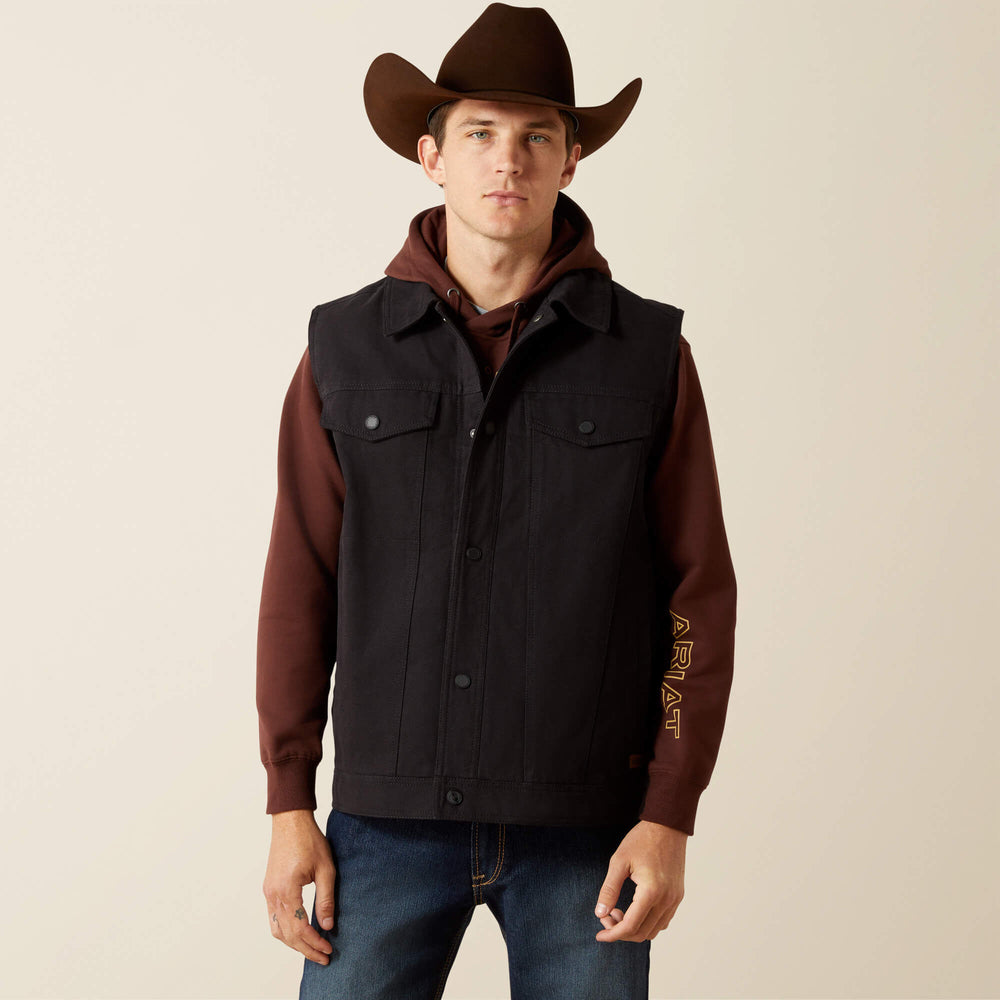 Canvas Rancher Vest Men - BLACK