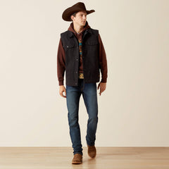 Canvas Rancher Vest Men - BLACK
