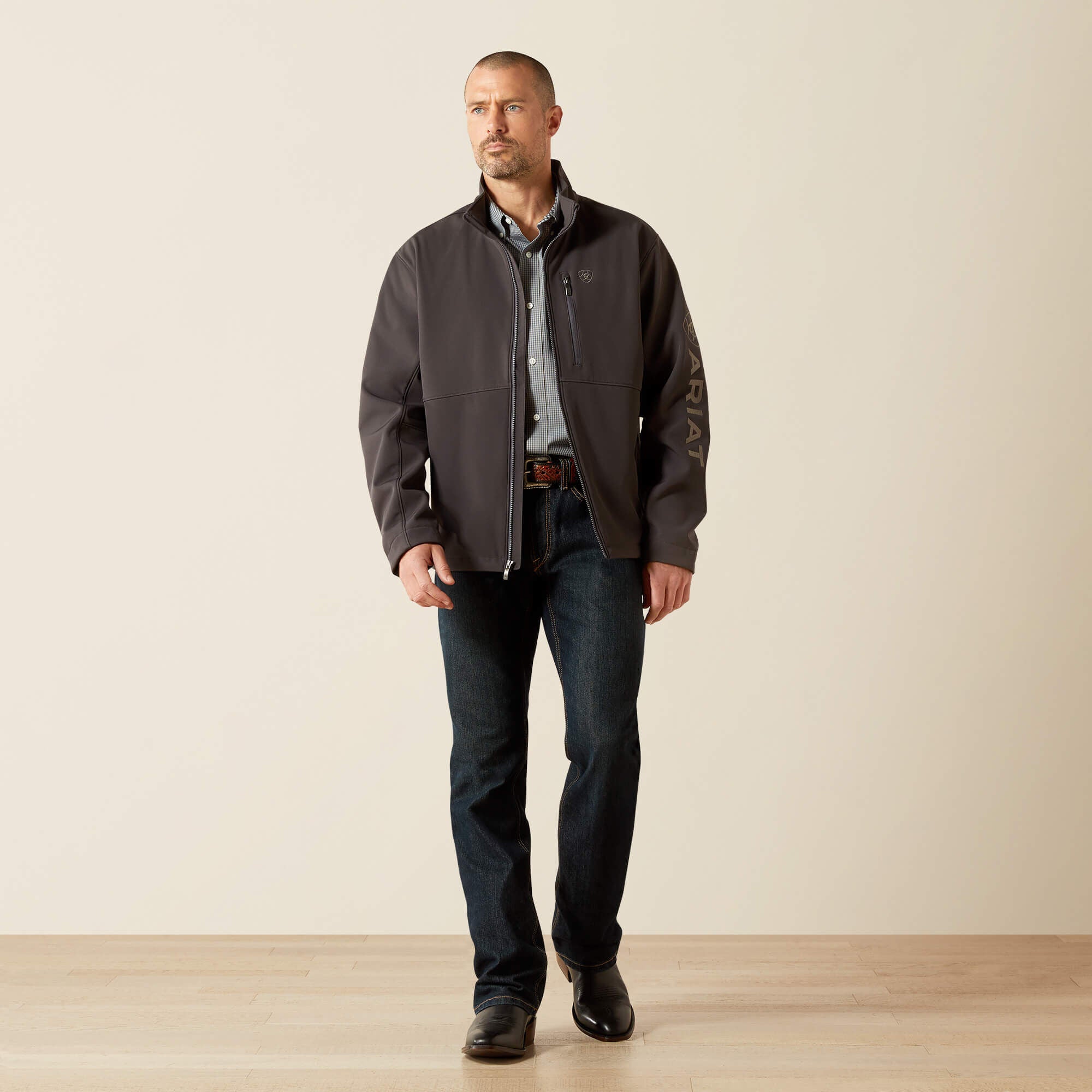 Logo Softshell Jacket Men - PHANTOM