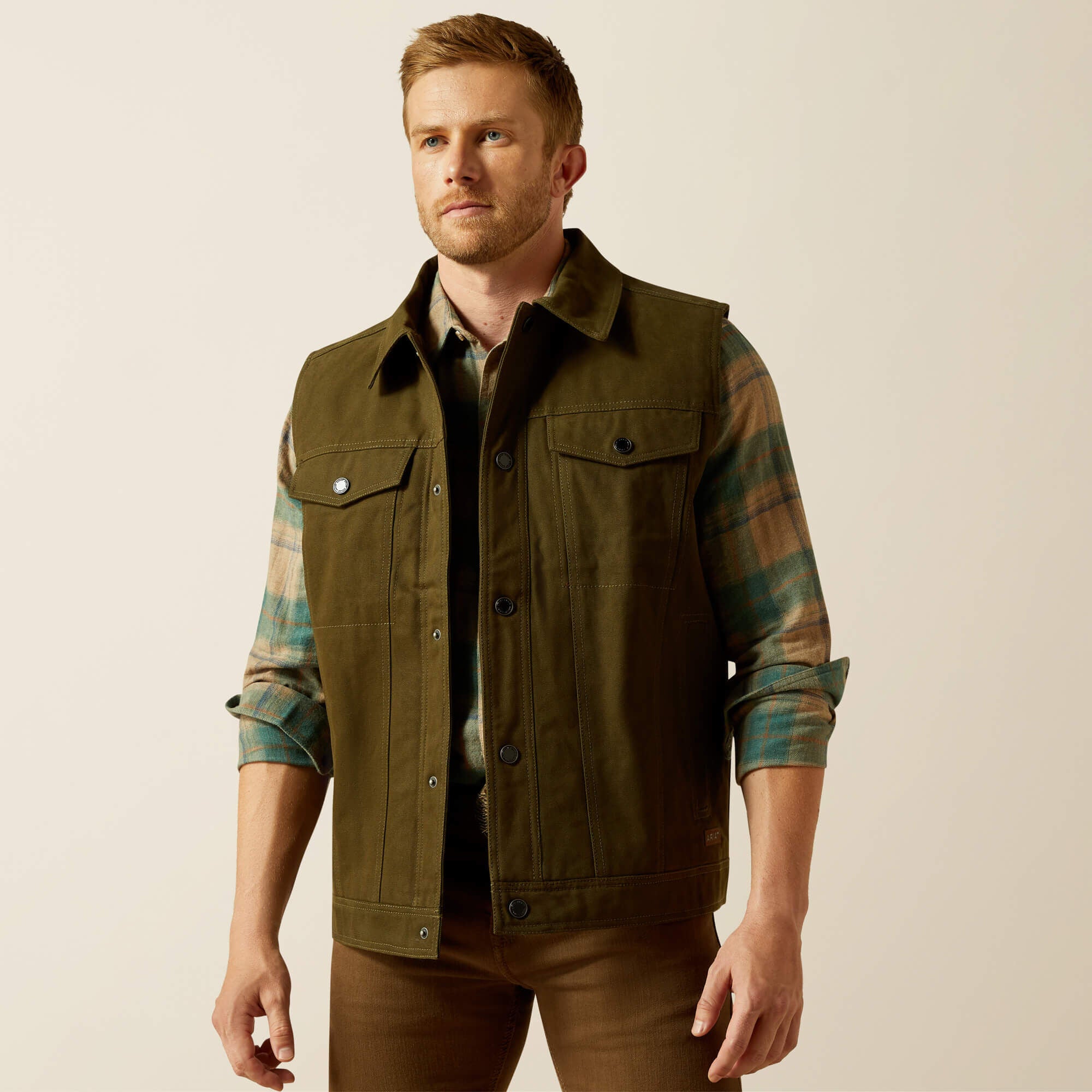 Canvas Rancher Vest Men - DESERT SAND