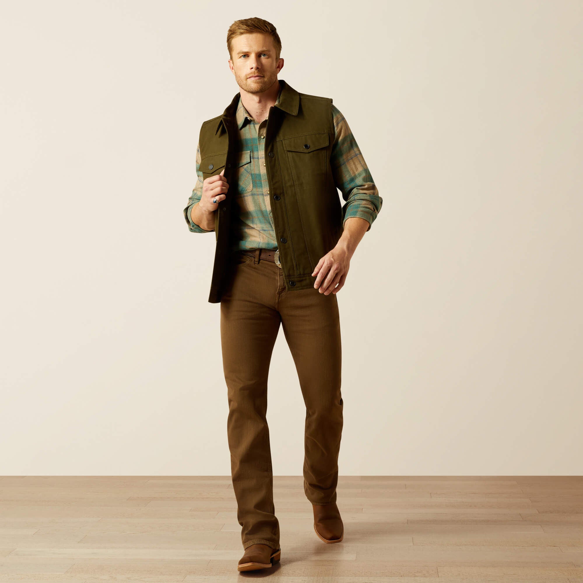 Canvas Rancher Vest Men - DESERT SAND