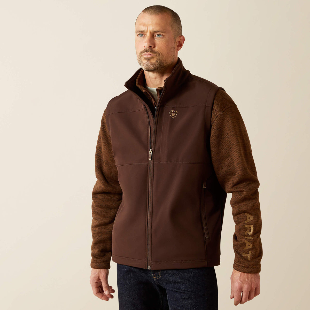 Vernon Softshell Vest Men - COFFEE BEAN
