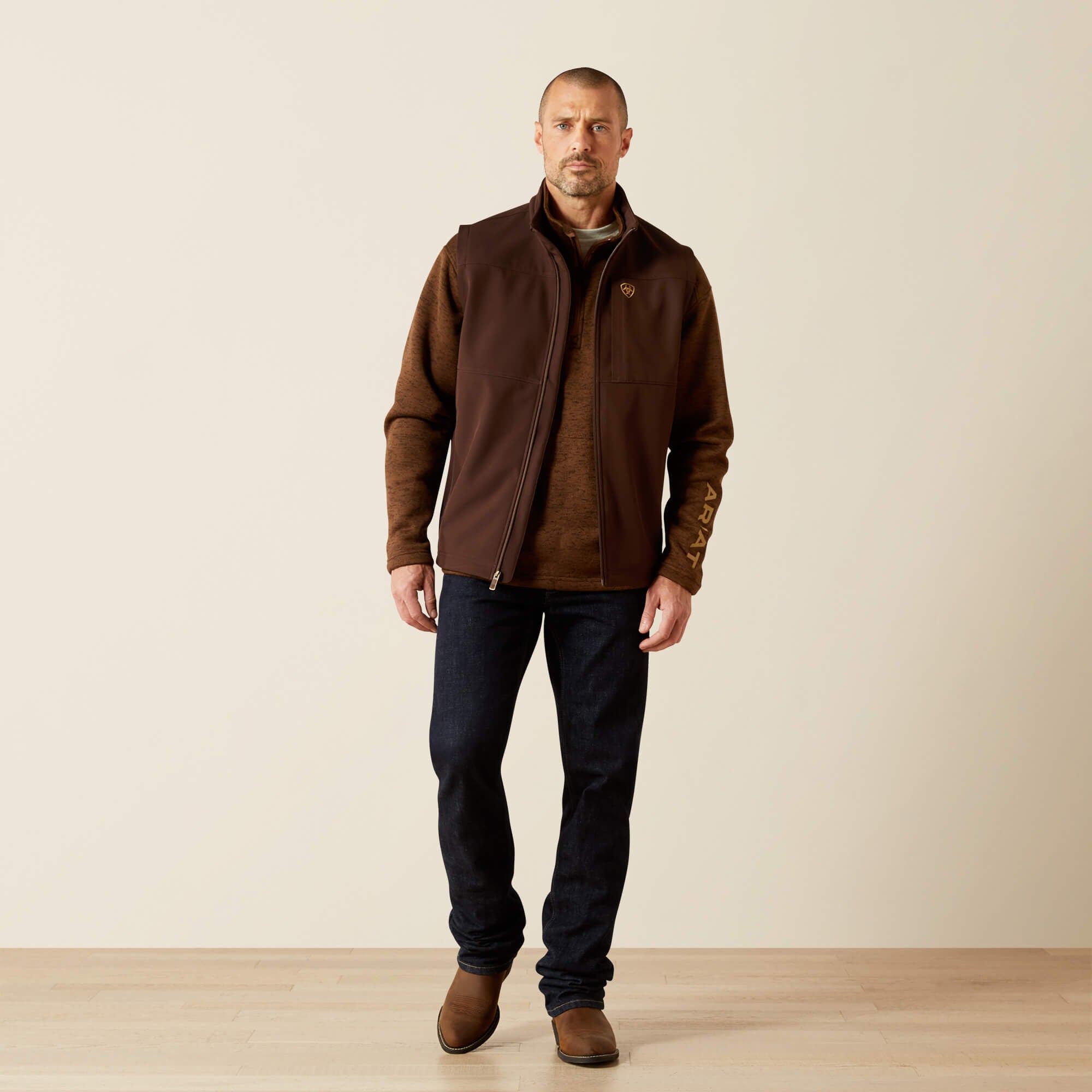 Vernon Softshell Vest Men - COFFEE BEAN