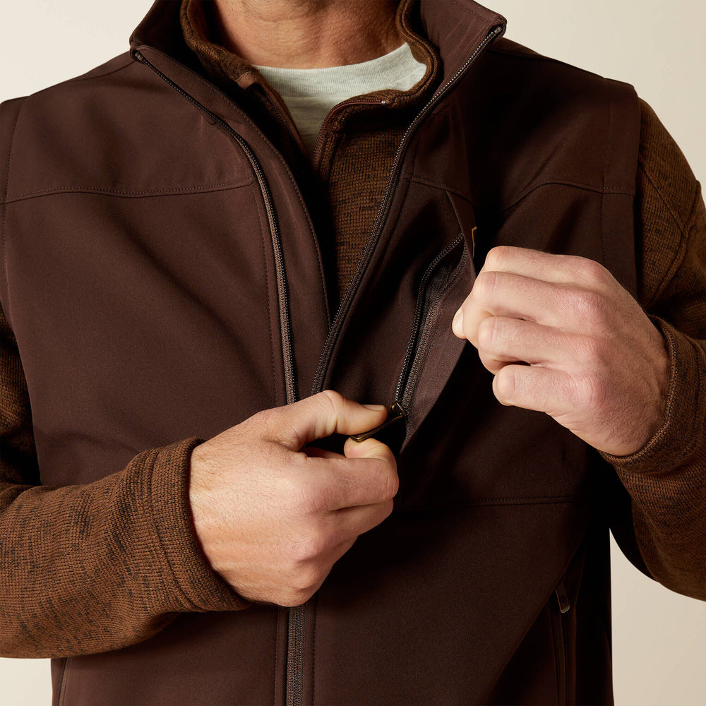 Vernon Softshell Vest Men - COFFEE BEAN