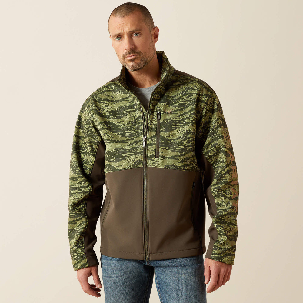 Logo Softshell Jacket Men - EARTH GREEN CAMO