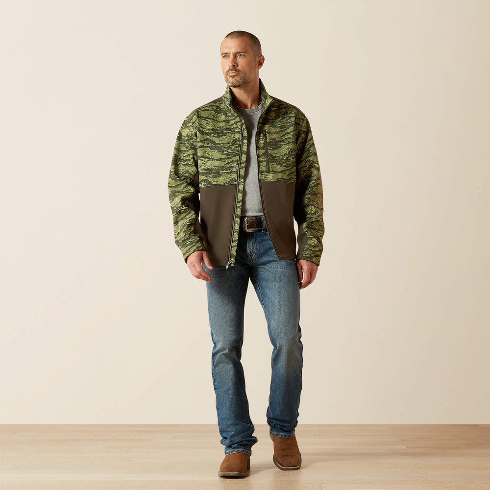 Logo Softshell Jacket Men - EARTH GREEN CAMO