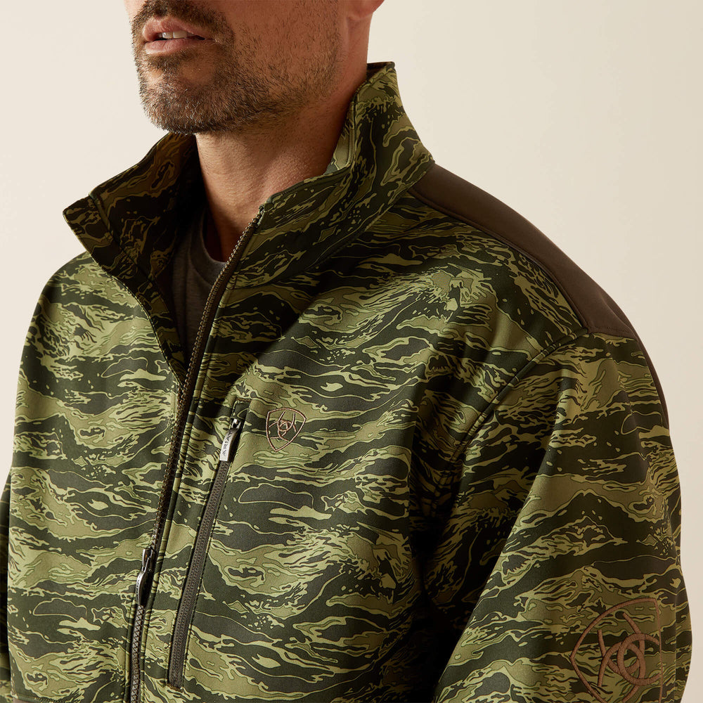 Logo Softshell Jacket Men - EARTH GREEN CAMO