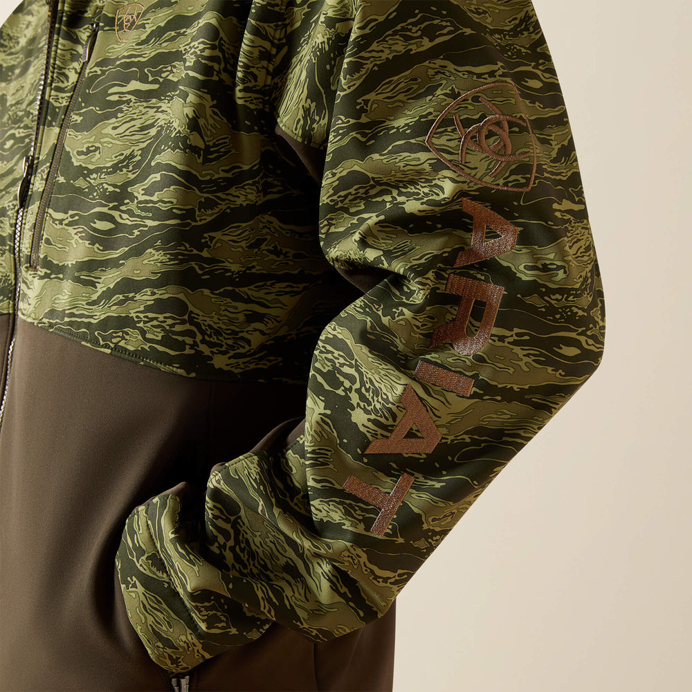 Logo Softshell Jacket Men - EARTH GREEN CAMO