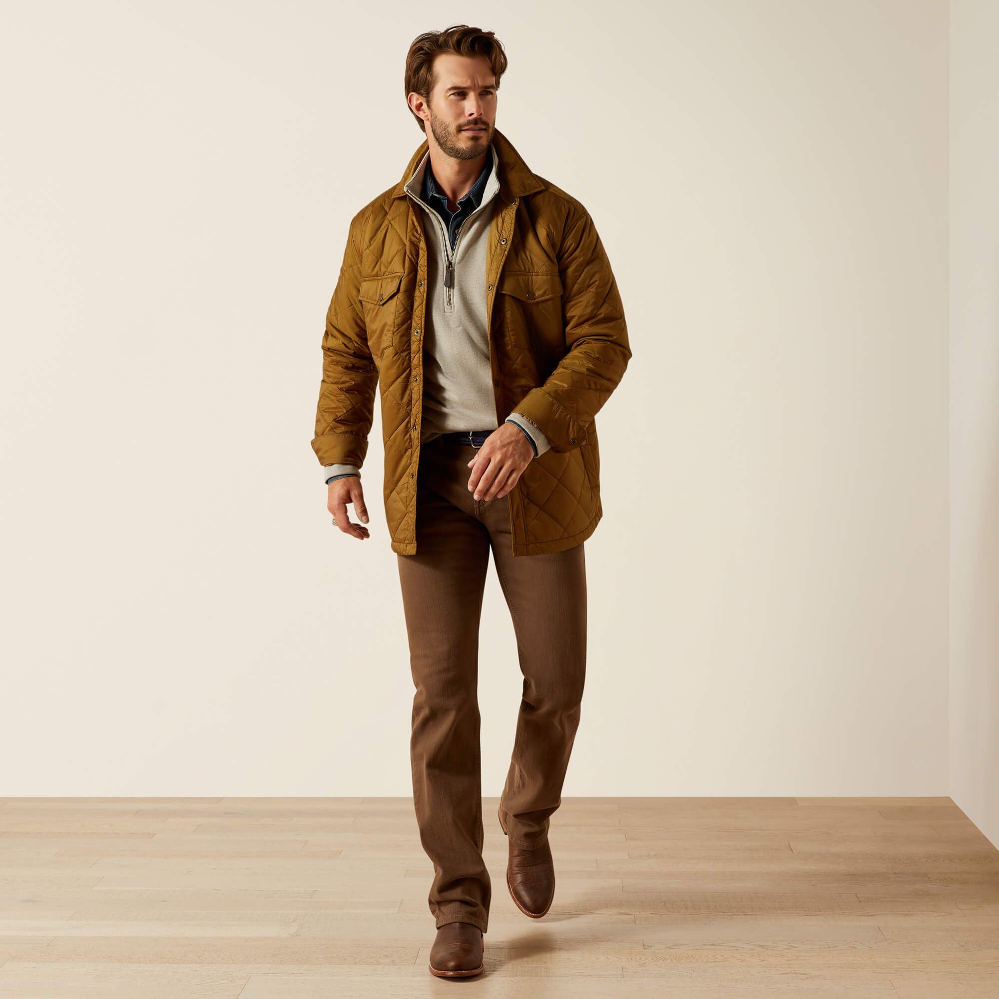 Stinson Shirt Jacket Men - DULL GOLD