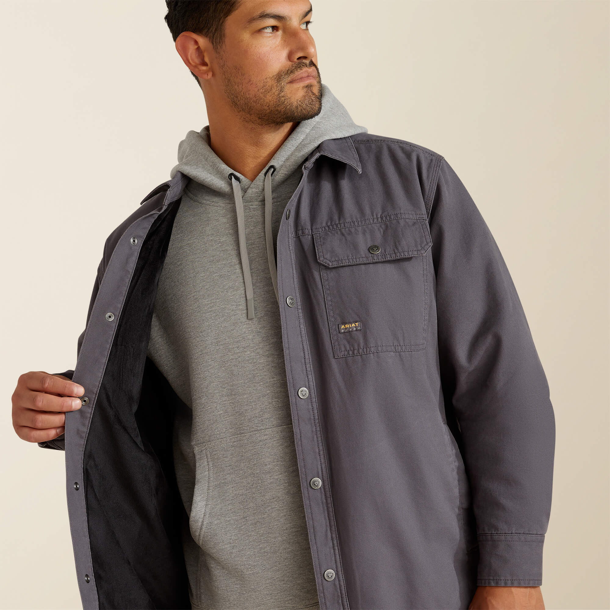 Rebar Canvas Shirt Jacket Men - REBAR GREY