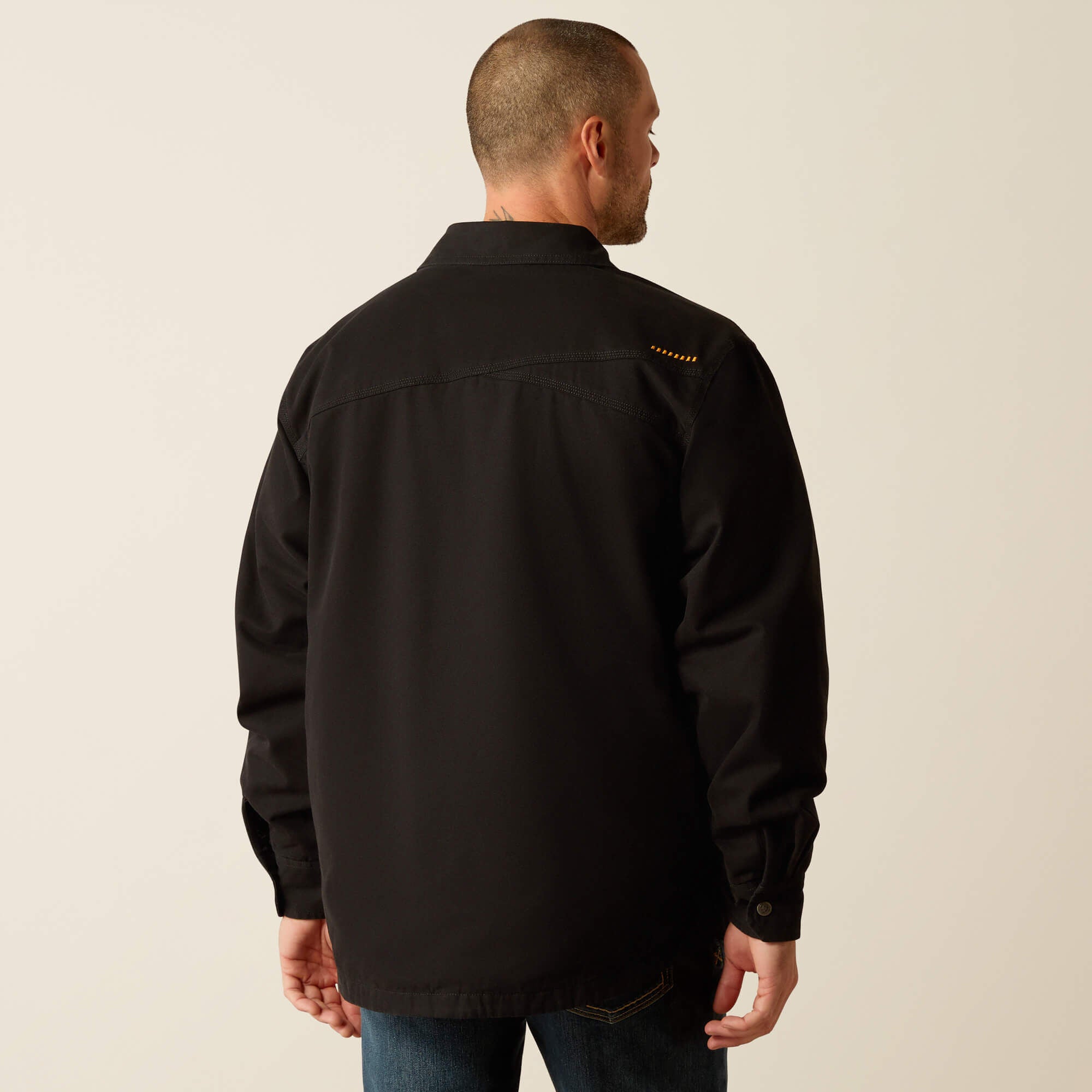 Rebar Canvas Shirt Jacket Men - BLACK